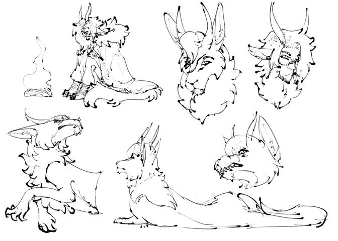 uncolored sketch sheet